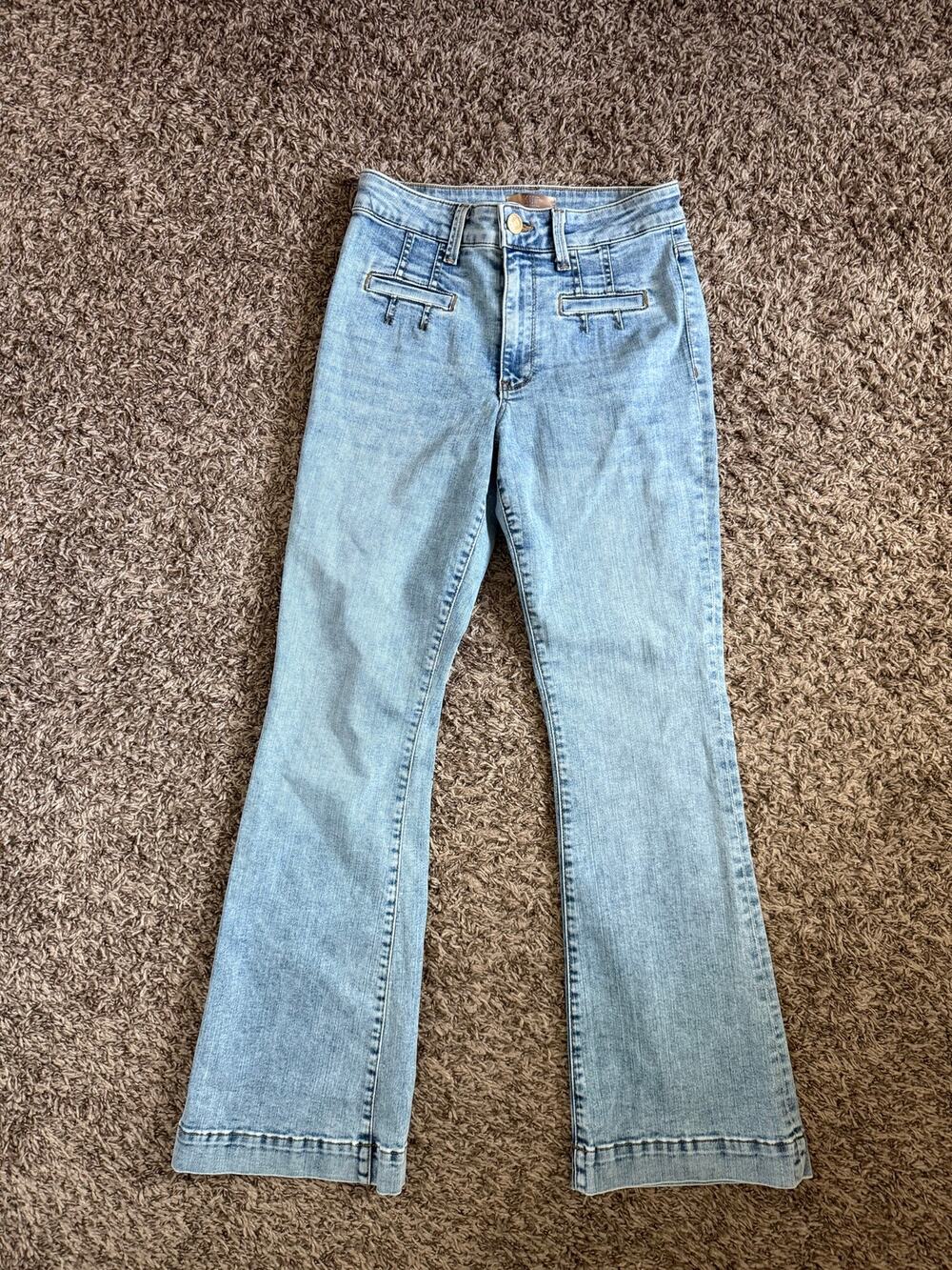 Kut from the Kloth Stella High Rise Flare Jeans Size 00 Lightwash Cotton